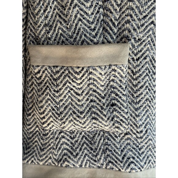 Vintage Douglas Hannant Size 8 Skirt  Jacket Suede Trim Zip Up Silk Blend - Picture 9 of 15